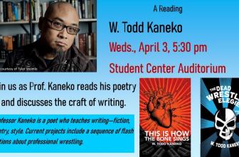 Poster for W. Todd Kaneko poetry reading
