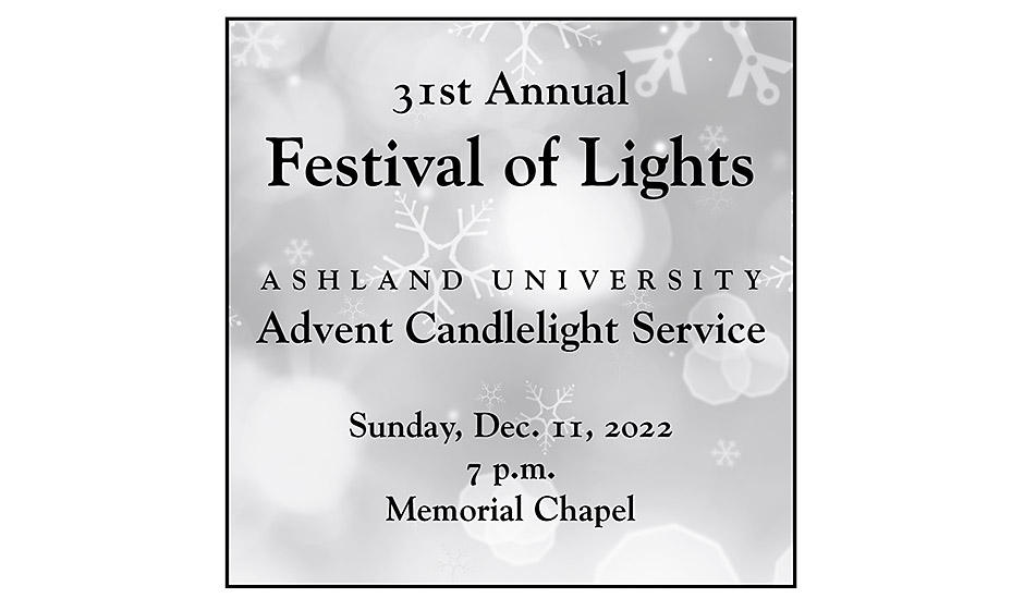 AU’s annual Festival of Lights, featuring three choruses and scripture