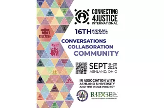 graphic promoting Connecting 4 Justice conference