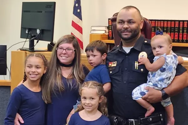 Michael Biller with his family