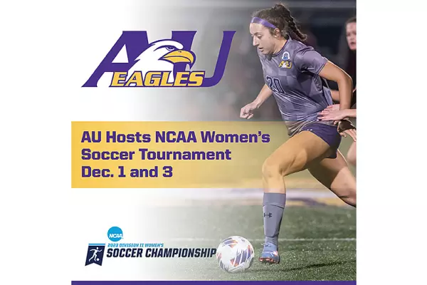 graphic promoting NCAA Women's Soccer Tournament games