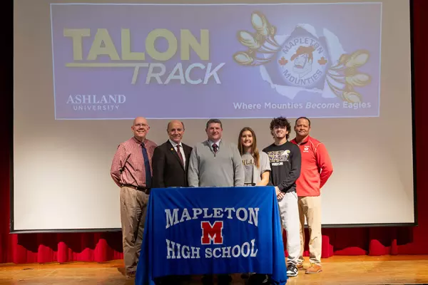 photo of MOU signing at Mapleton High School