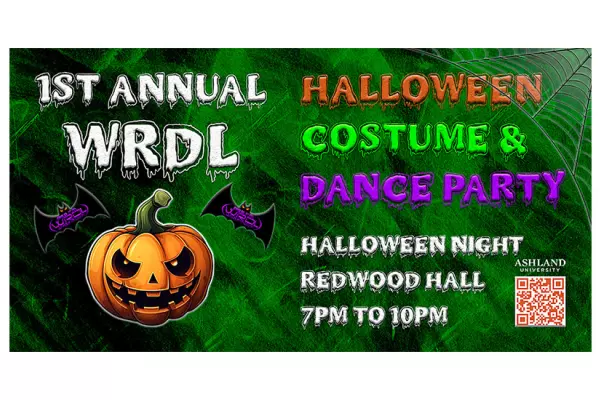 graphic of WRDL Halloween party