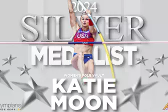 graphic of Katie Moon competing at Paris Olympics