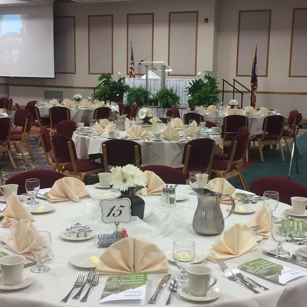 Conference event table setup