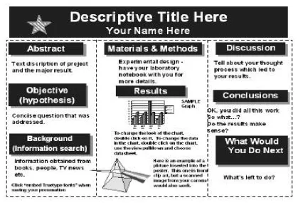 Template for science fair project displays