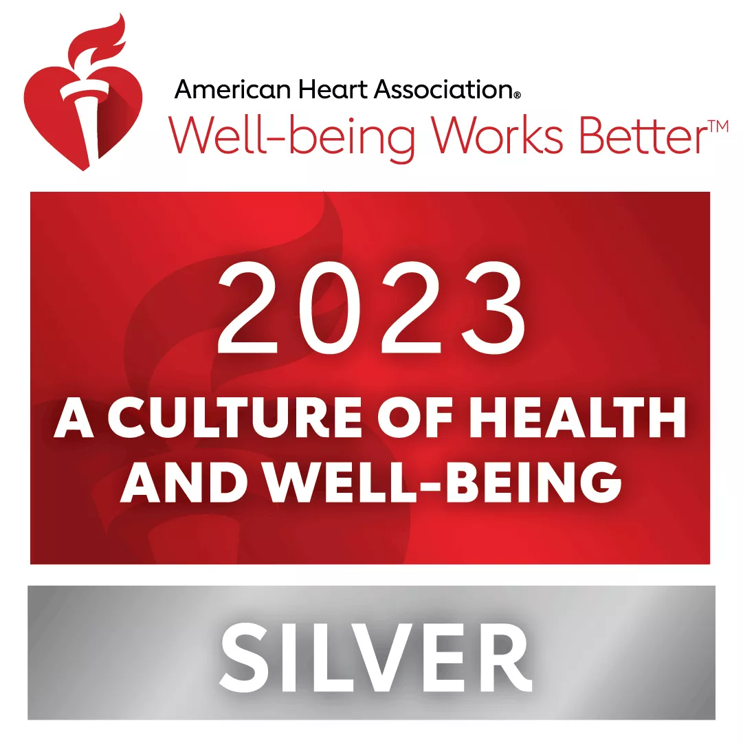 American Heart Association 2023 Culture of Health and Well Being Silver Award