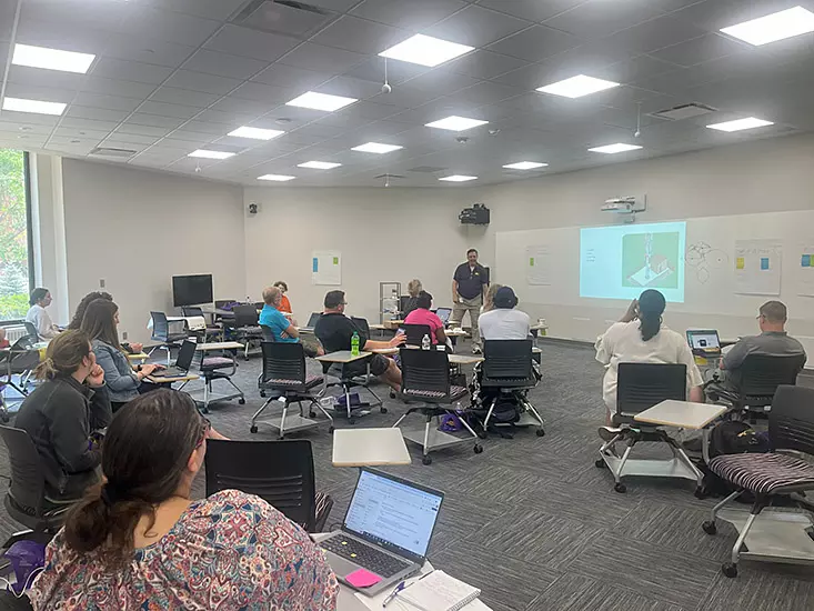 a class during the Telecommunications Bootcamp for Educators