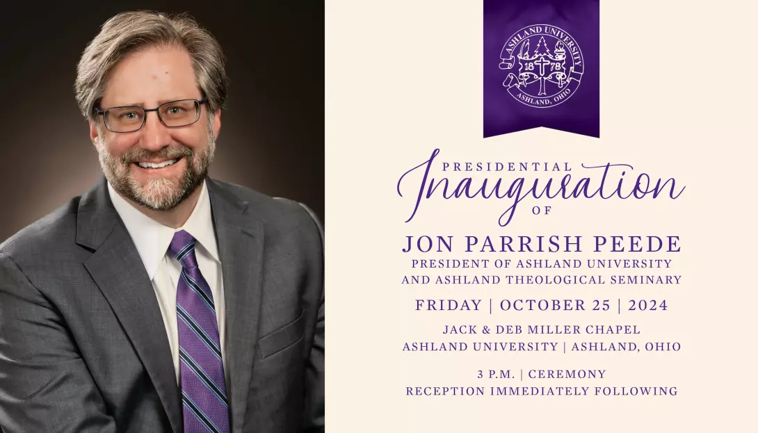 Presidential Inauguration of Jon Parrish Peede. Friday, Oct. 25, 2024 at 3 p.m. in the Jack and Deb Miller Chapel.